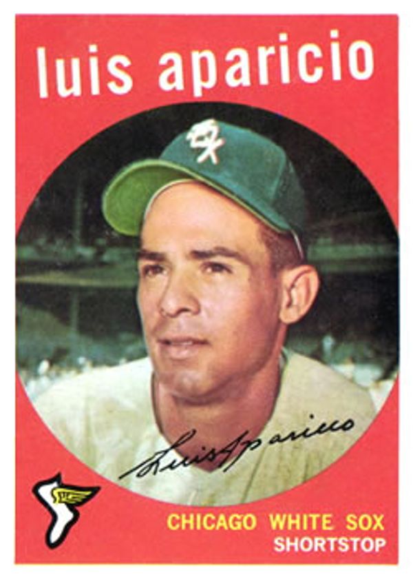 Portrait of Luis Aparicio of the Chicago White Sox from the 1959