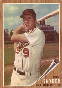 Russ Snyder 1962 Topps #64 Sports Card