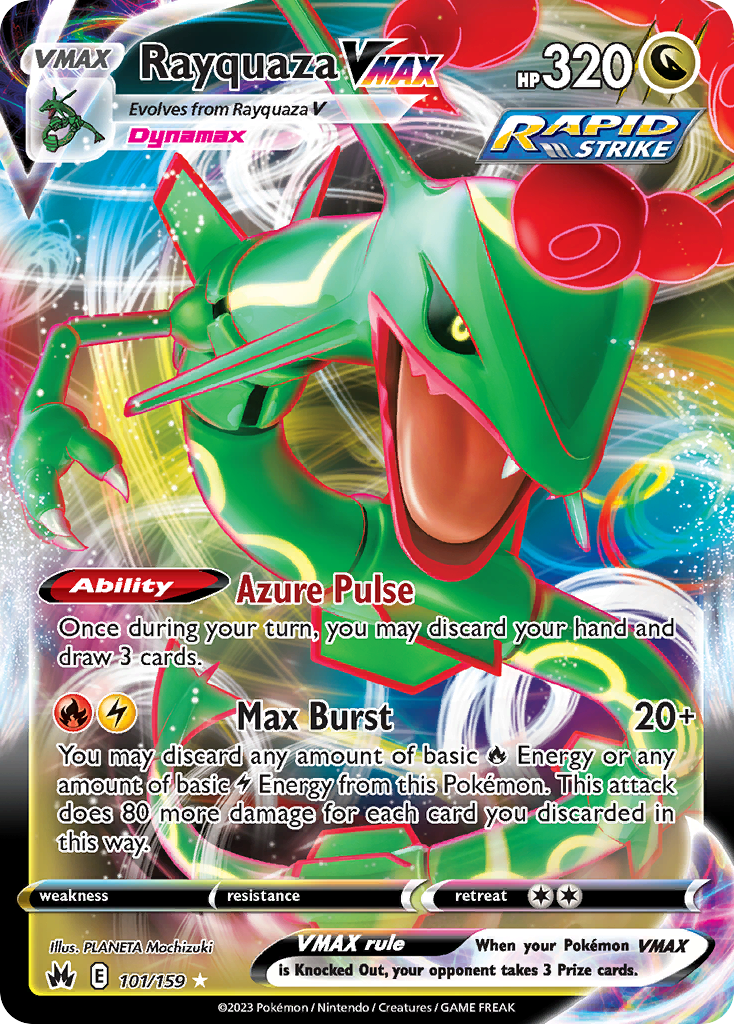 Rayquaza VMAX (101/159) - Crown Zenith Pokémon Card