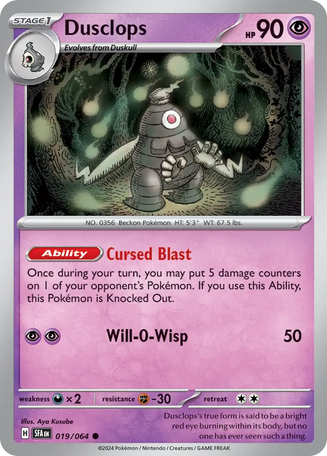 Dusclops (19/64) - Shrouded Fable Pokémon Card