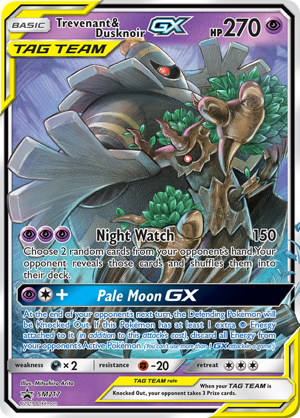 Trevenant & Dusknoir GX (SM217) - SM Black Star Promos