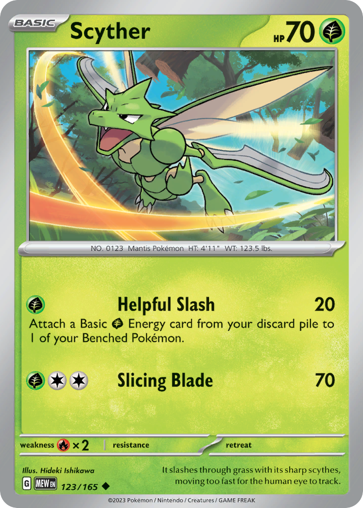 Scyther (123/165) - 151 Pokémon Card