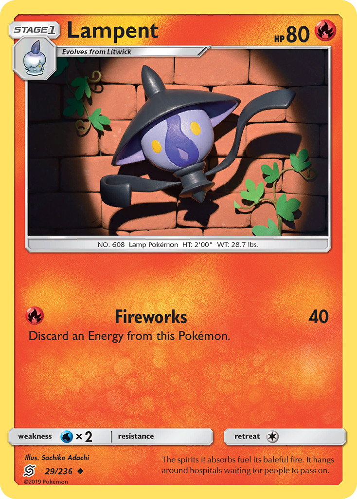 Lampent (29/236) - Unified Minds Pokémon Card