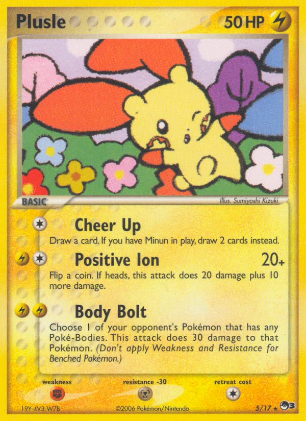 Plusle (5/17) - POP Series 3 Pokémon Card