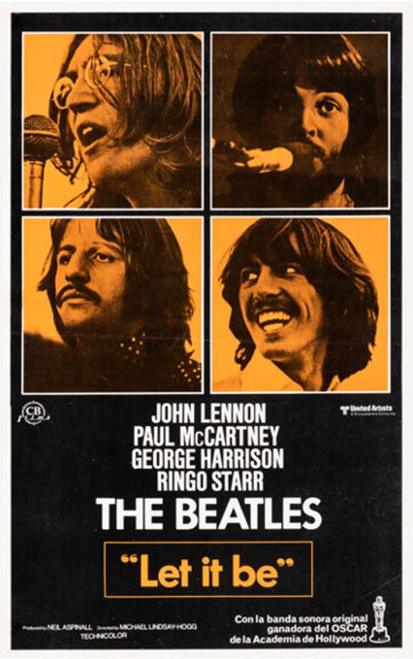 The Beatles Let It Be Spanish Promotional Poster 1971