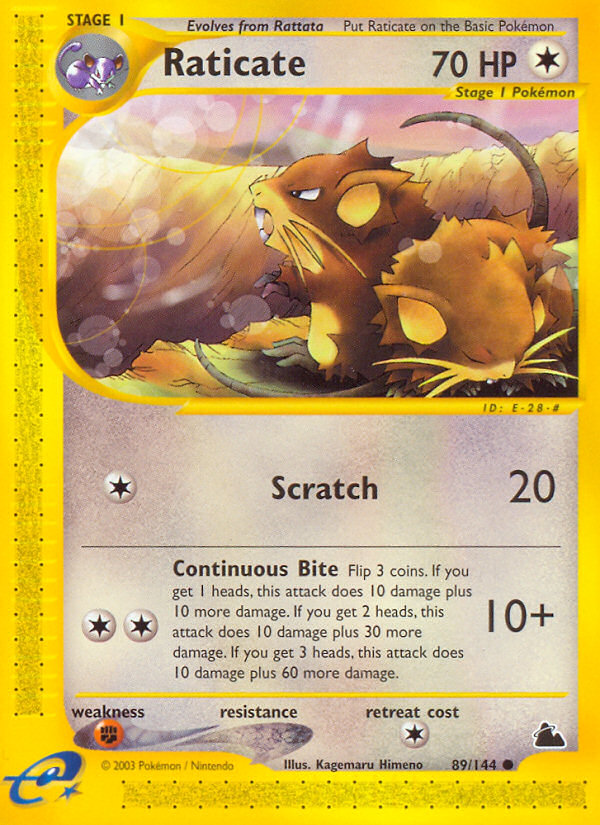 Raticate (89/144) - Skyridge Pokémon Card