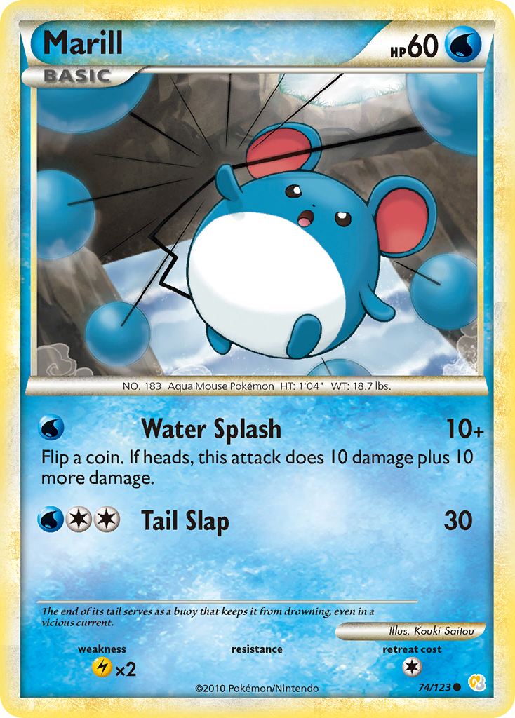 Marill (74/123) - HeartGold & SoulSilver Pokémon Card