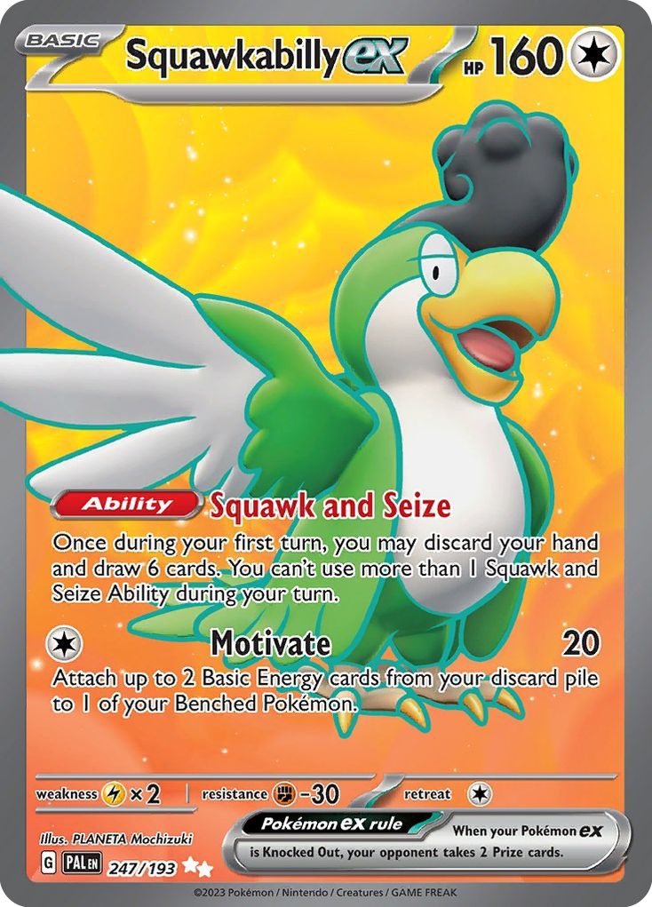 Squawkabilly ex (247/193) - Paldea Evolved Pokémon Card