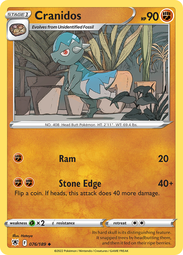 Cranidos (76/189) - Astral Radiance Pokémon Card