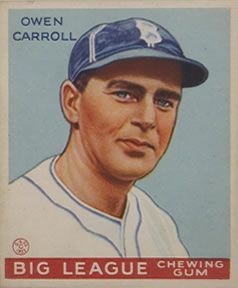 Ownie Carroll 1933 Goudey (R319) #72 Sports Card