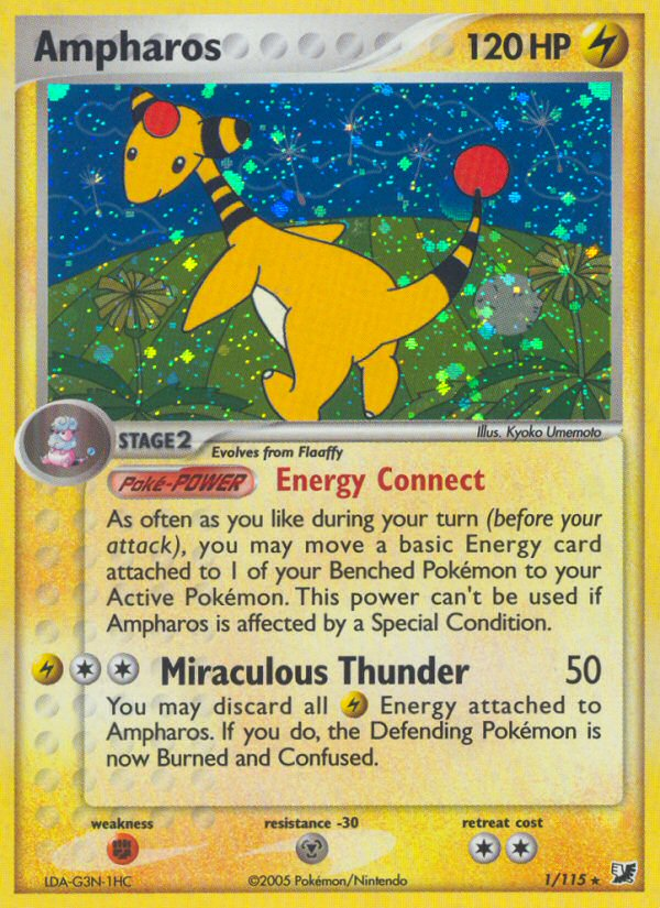 Ampharos (1/115) - Unseen Forces Pokémon Card