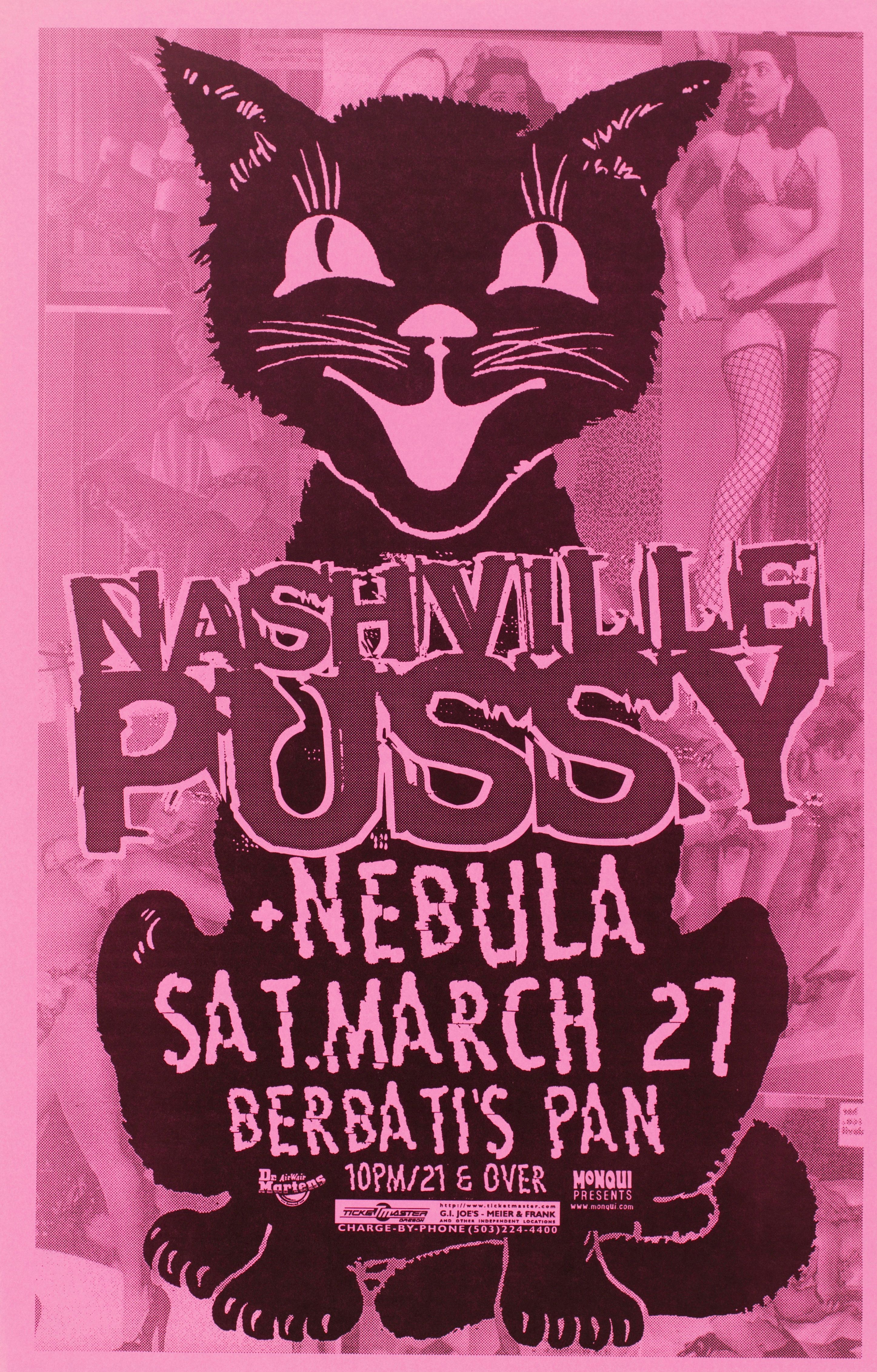MXP-244.8 Nashville Pussy 1999 Berbatis  Mar 27 Concert Poster