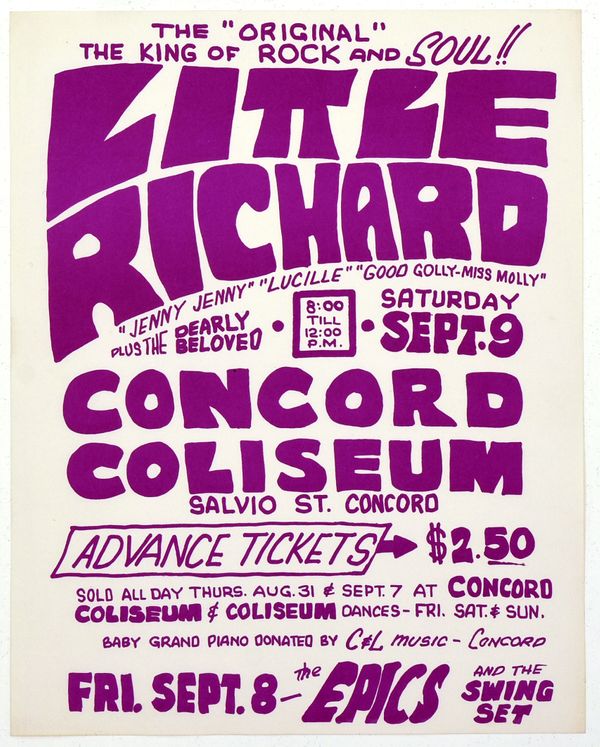 Little Richard Concord Coliseum Handbill 1967