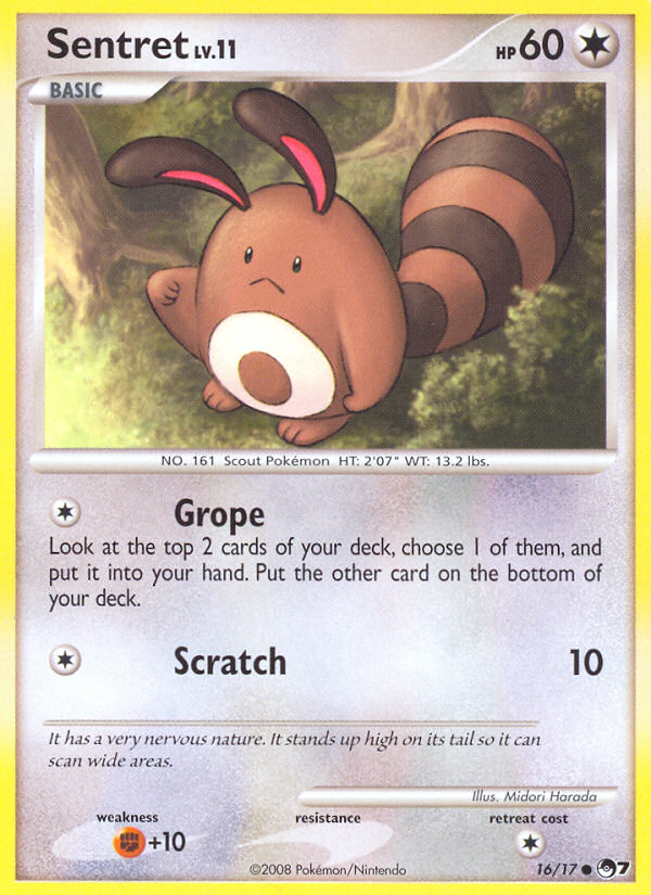 Sentret (16/17) - POP Series 7 Pokémon Card