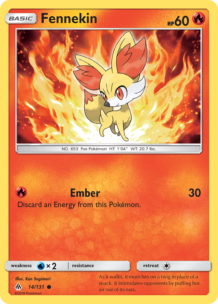 Fennekin (14/131) - Forbidden Light Pokémon Card