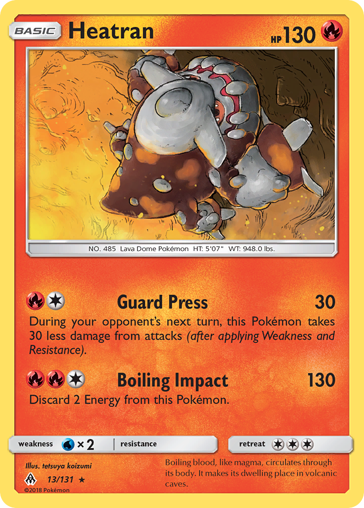 Heatran (13/131) - Forbidden Light Pokémon Card