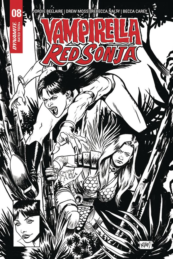 Vampirella Red Sonja #8 (15 Copy Gorham B&w Homage In)