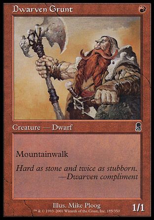 Dwarven Grunt (Odyssey) Trading Card