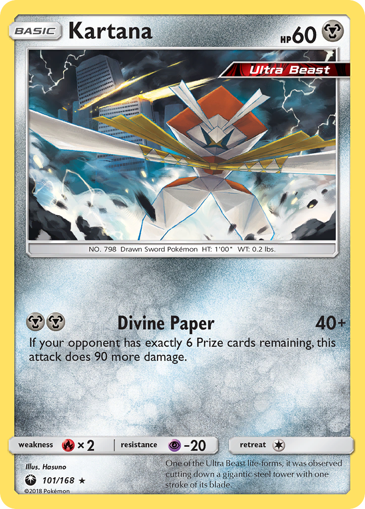 Kartana (101/168) - Celestial Storm Pokémon Card