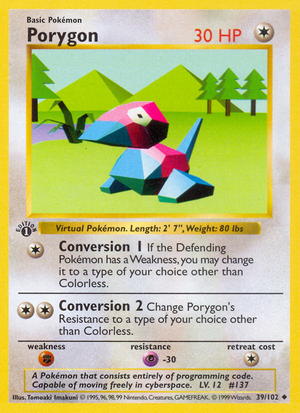 Porygon (39/102) - Base (1st Edition)