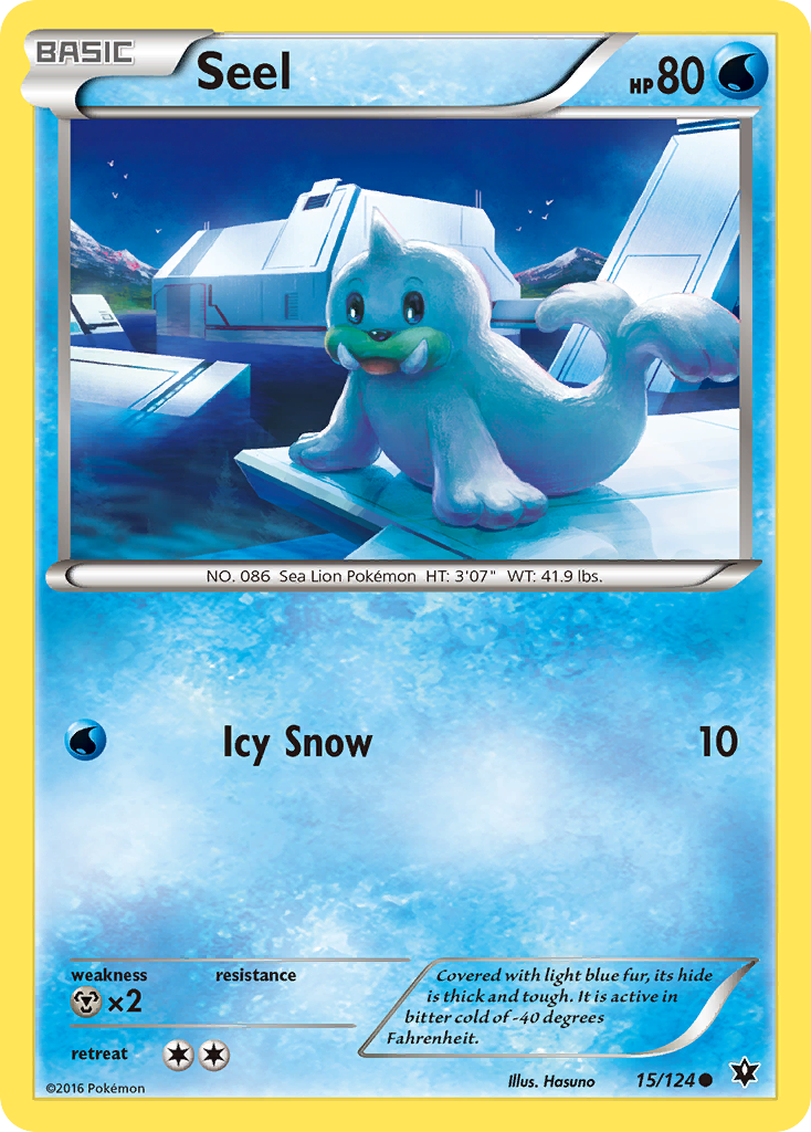 Seel (15/124) - Fates Collide Pokémon Card