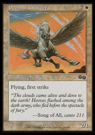 Pegasus Charger (Urza's Saga) Trading Card