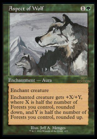 Aspect of Wolf (Magic 30th Anniversary Edition - Old Frame) Trading Card