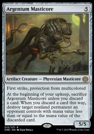 Argentum Masticore (Phyrexia: All Will Be One) Trading Card