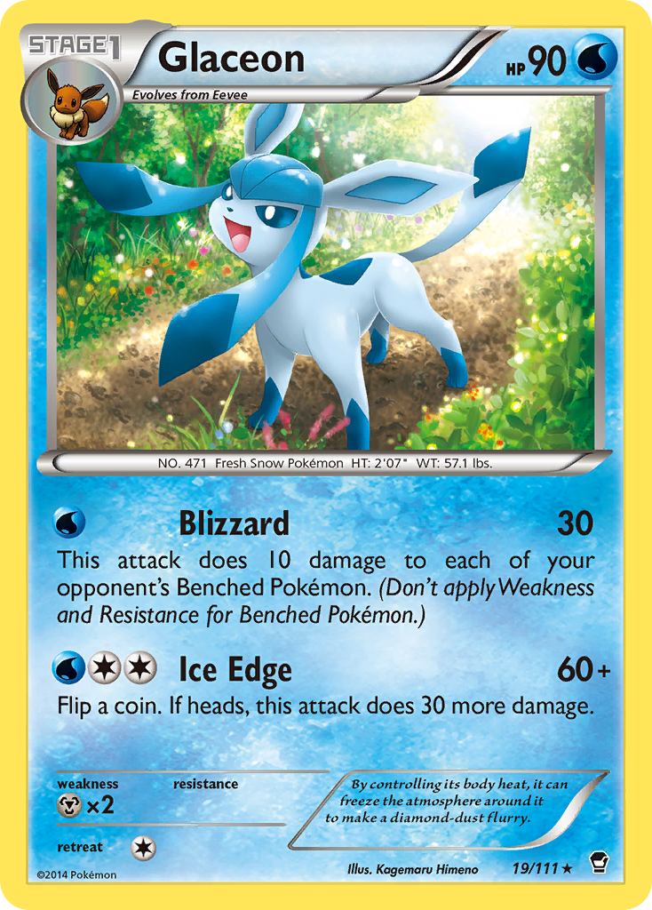 Glaceon (19/111) - Furious Fists Pokémon Card