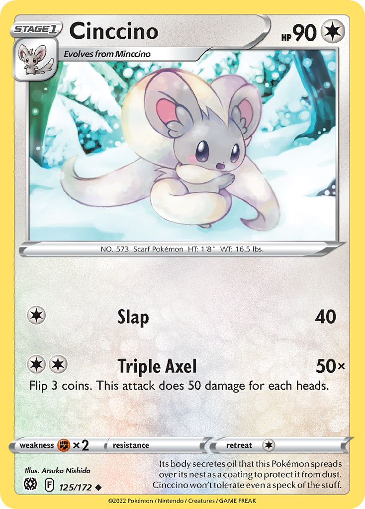 Cinccino (125/172) - Brilliant Stars Pokémon Card