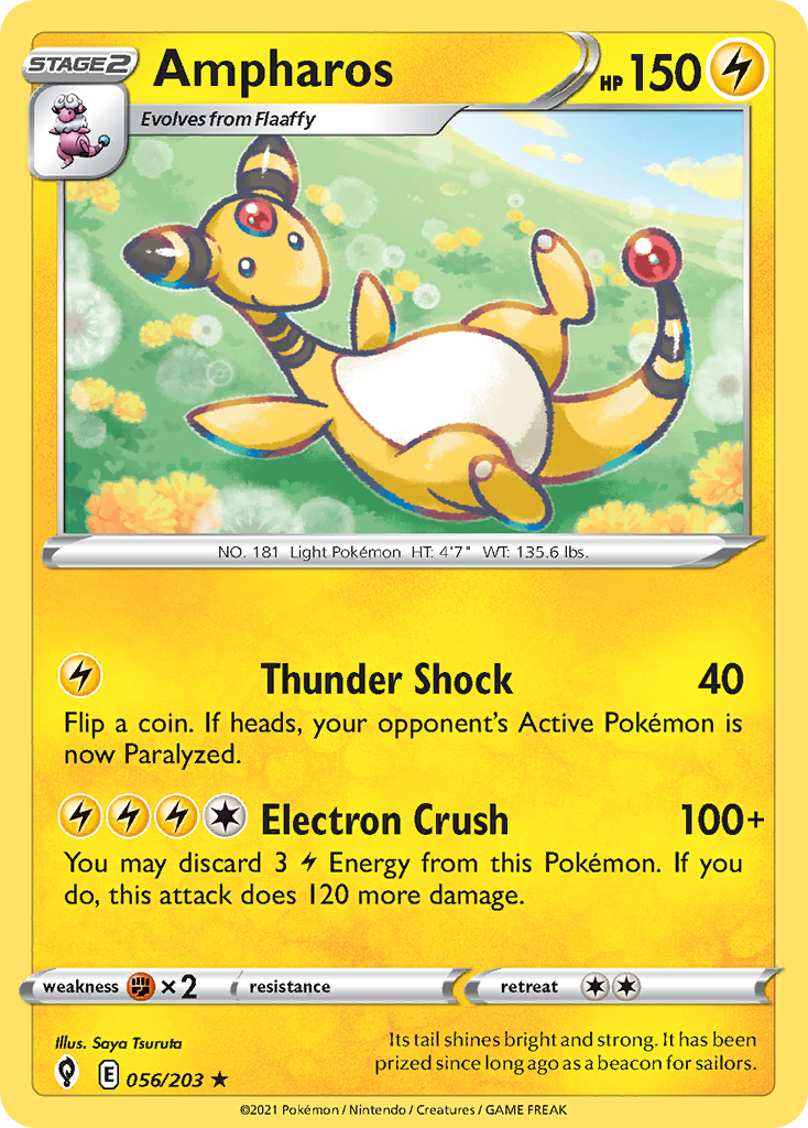 Ampharos (56/203) - Evolving Skies Pokémon Card