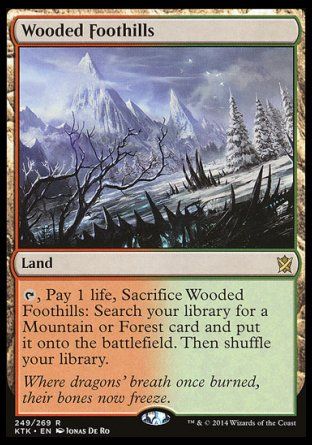 Wooded Foothills (Khans of Tarkir) Trading Card