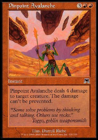 Pinpoint Avalanche (Onslaught) Trading Card