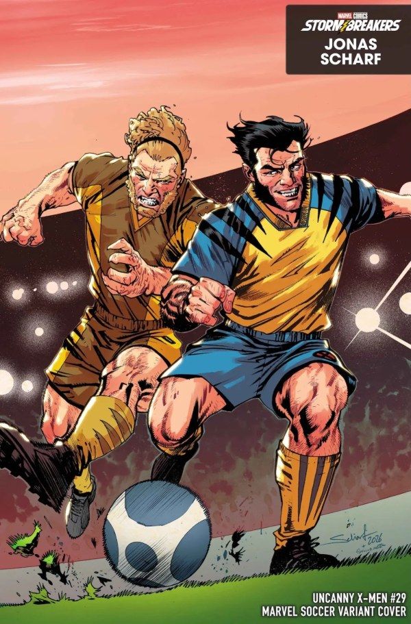 Uncanny X-Men #29 (Jonas Scharf Marvel Soccer Variant) Comic