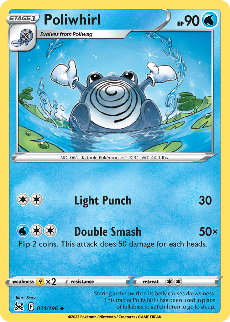 Poliwhirl (31/196) - Lost Origin Pokémon Card