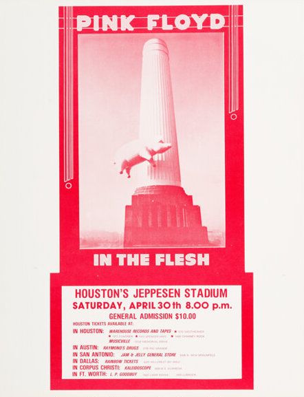Pink Floyd Jeppesen Stadium Handbill 1977 Concert Poster