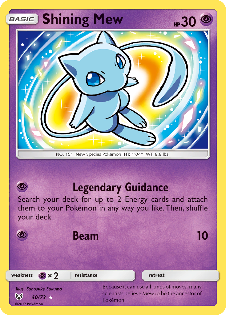 Shining Mew (40/73) - Shining Legends Pokémon Card