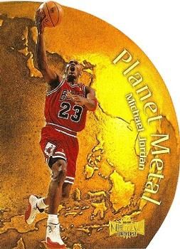 Michael Jordan 1998-99 Metal Universe - Planet Metal Basketball #1 PM Sports Card