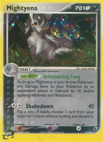 Mightyena (10/109) - Ruby & Sapphire Pokémon Card