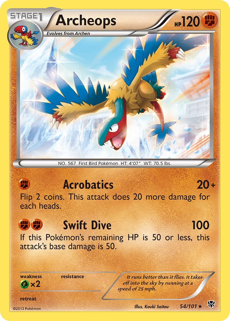 Archeops (54/101) - Plasma Blast Pokémon Card