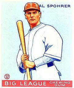 Al Spohrer 1933 Goudey (R319) #161 Sports Card