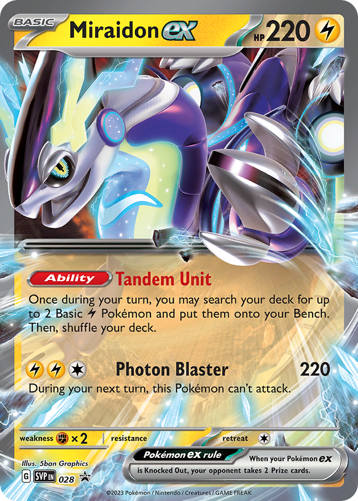 Miraidon ex (28/148) - Scarlet & Violet Black Star Promos Pokémon Card