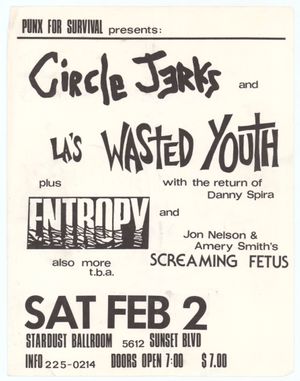 Circle Jerks Stardust Ballroom 1984