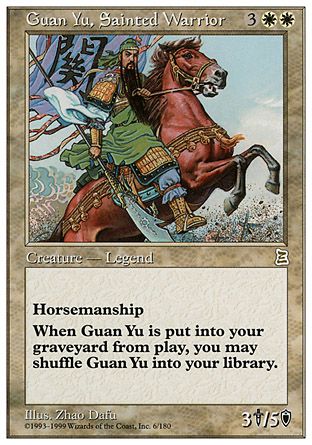 Guan Yu, Sainted Warrior (Portal Three Kingdoms) Trading Card