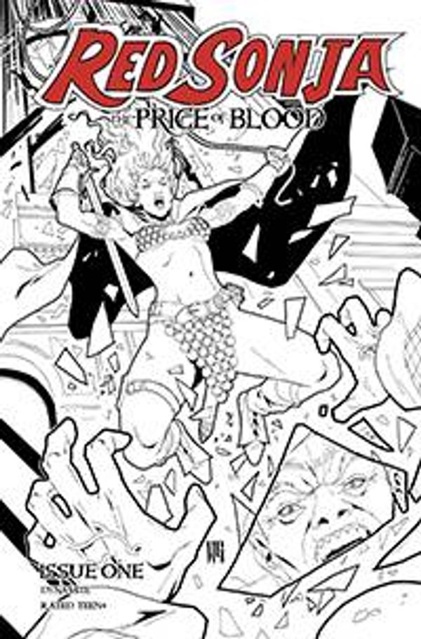 Red Sonja: Price Of Blood #1 (15 Copy Geovani B&w Cover)