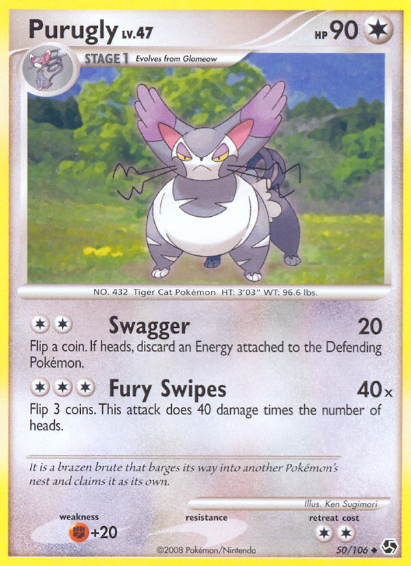 Purugly (50/106) - Great Encounters Pokémon Card