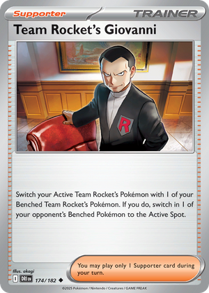 Team Rocket's Giovanni (Trainer: Supporter) (174/182) - Destined Rivals (Reverse Holo)