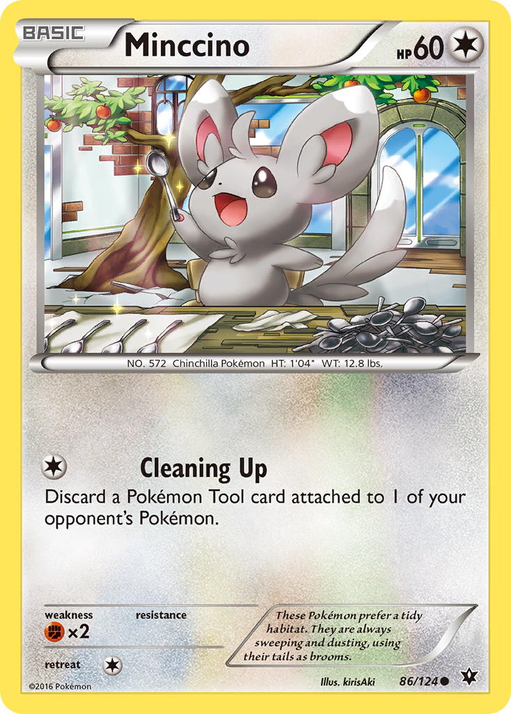 Minccino (86/124) - Fates Collide Pokémon Card