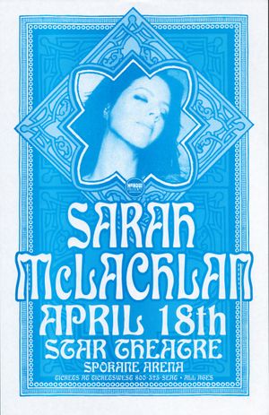 Sarah McLachlan 1000 Star Theatre Spokane Arena Apr 18