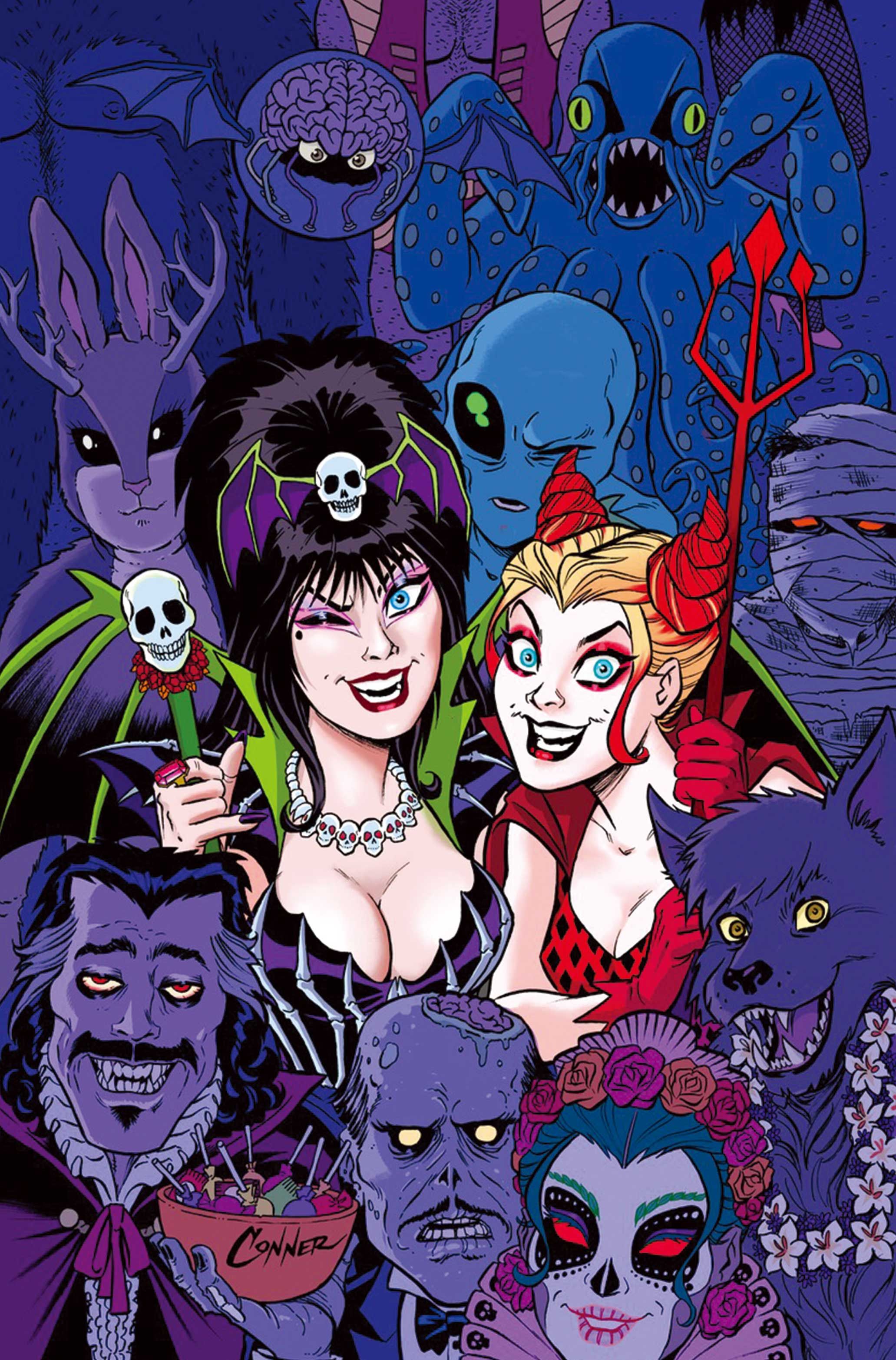 Harley Quinn X Elvira #6 (Cvr G Amanda Conner Party Ltd Virgin Variant) Comic